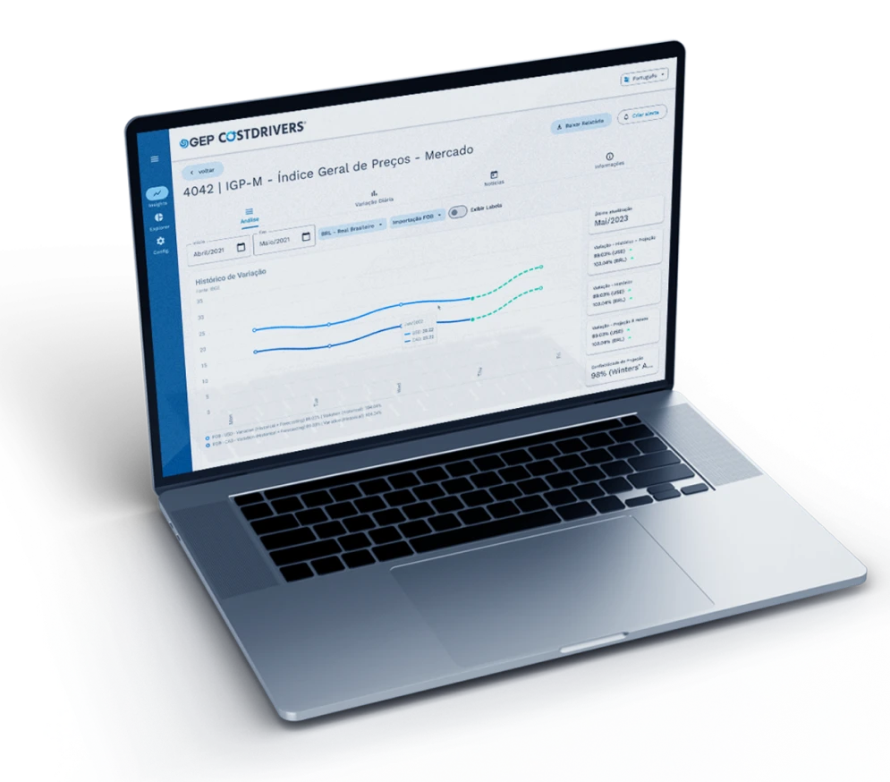 Notebook dashboard graficos - GEP COSTDRIVERS - Plataforma de inteligência para gestão de custos em procurement